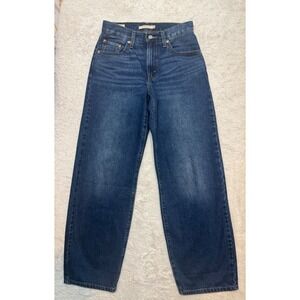 Levi's Baggy Dad Jeans Premium Womens 24x30 Medium Wash Wide Leg Denim Excellent